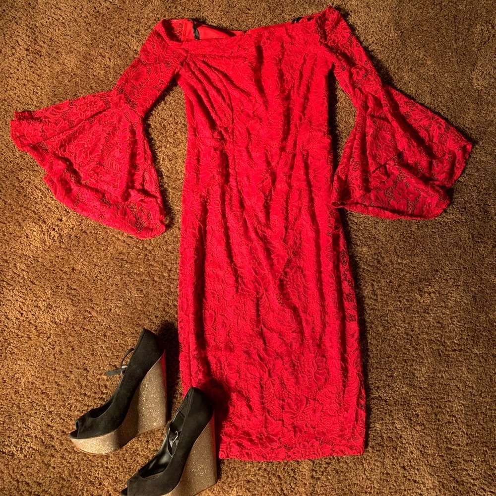 Spanish Sleeve Formal Dress